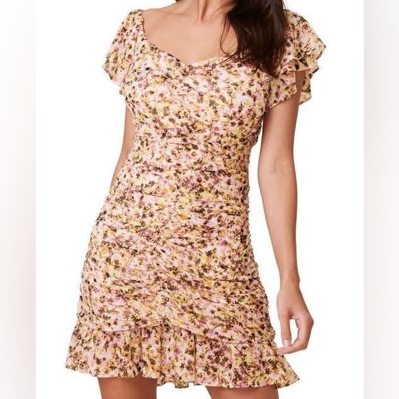 ASTR Ruched Mini Dress - Picture 1 of 6